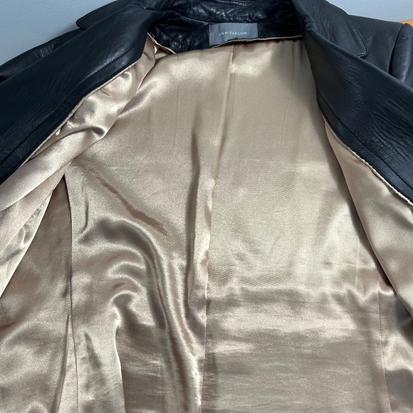 New Gorgeous Ann Taylor Leather Coat - Picture 11 of 12